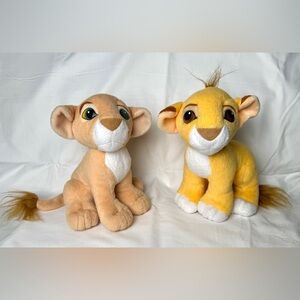 Vintage 1993 Lion King Authentic Kissing Plush - Both Simba And Nala